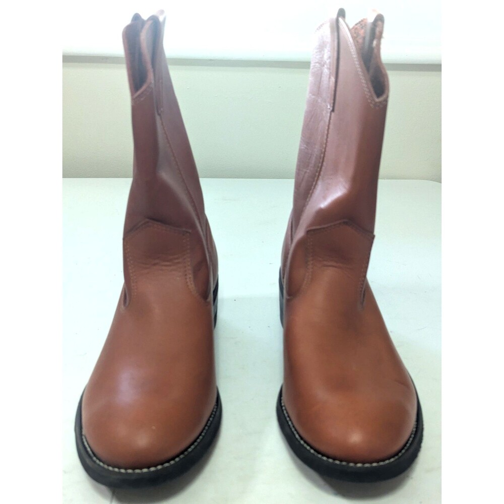 Vintage 80's Technics Western Boots Men's 12D Cognac 10" High